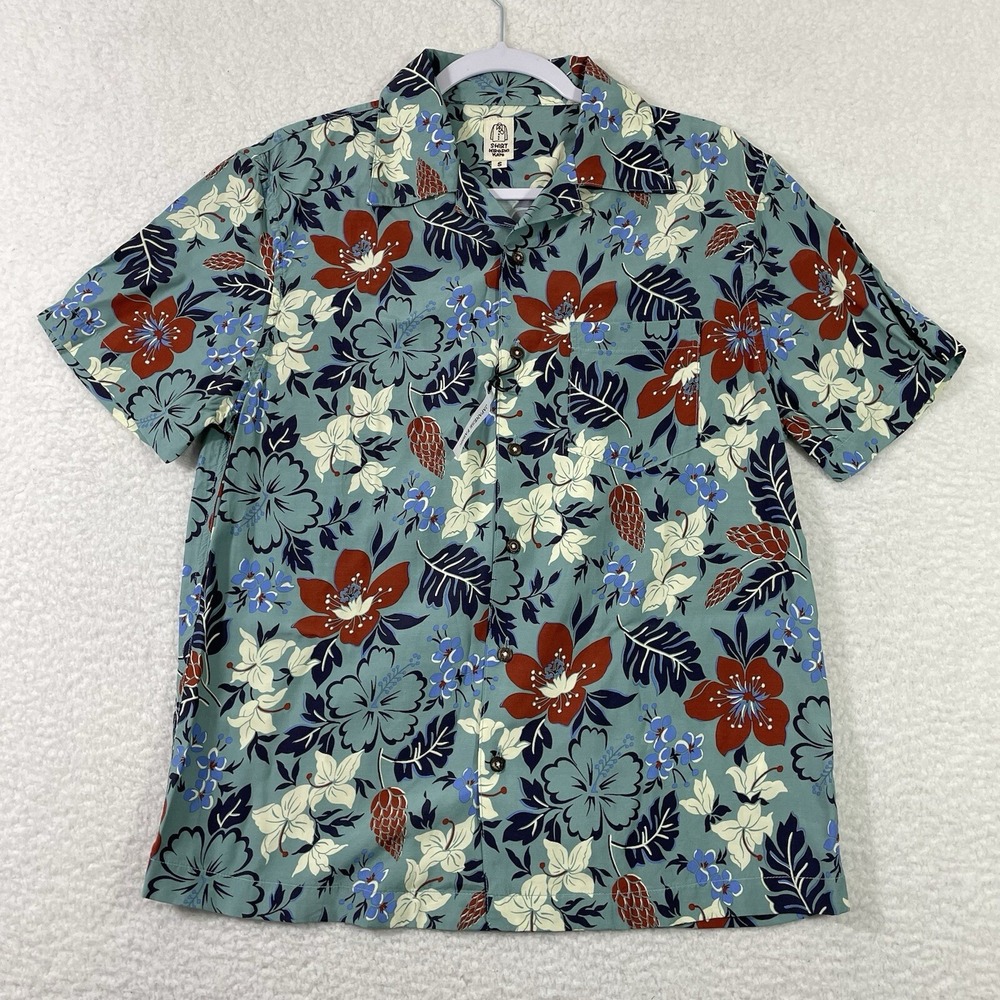 Hiroshi Kato The Wrench Hawaiian Shirt Mens S Multicolor Aloha Floral.